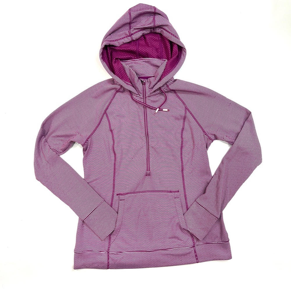 Tangerine Women's Lavender Striped Hoodie